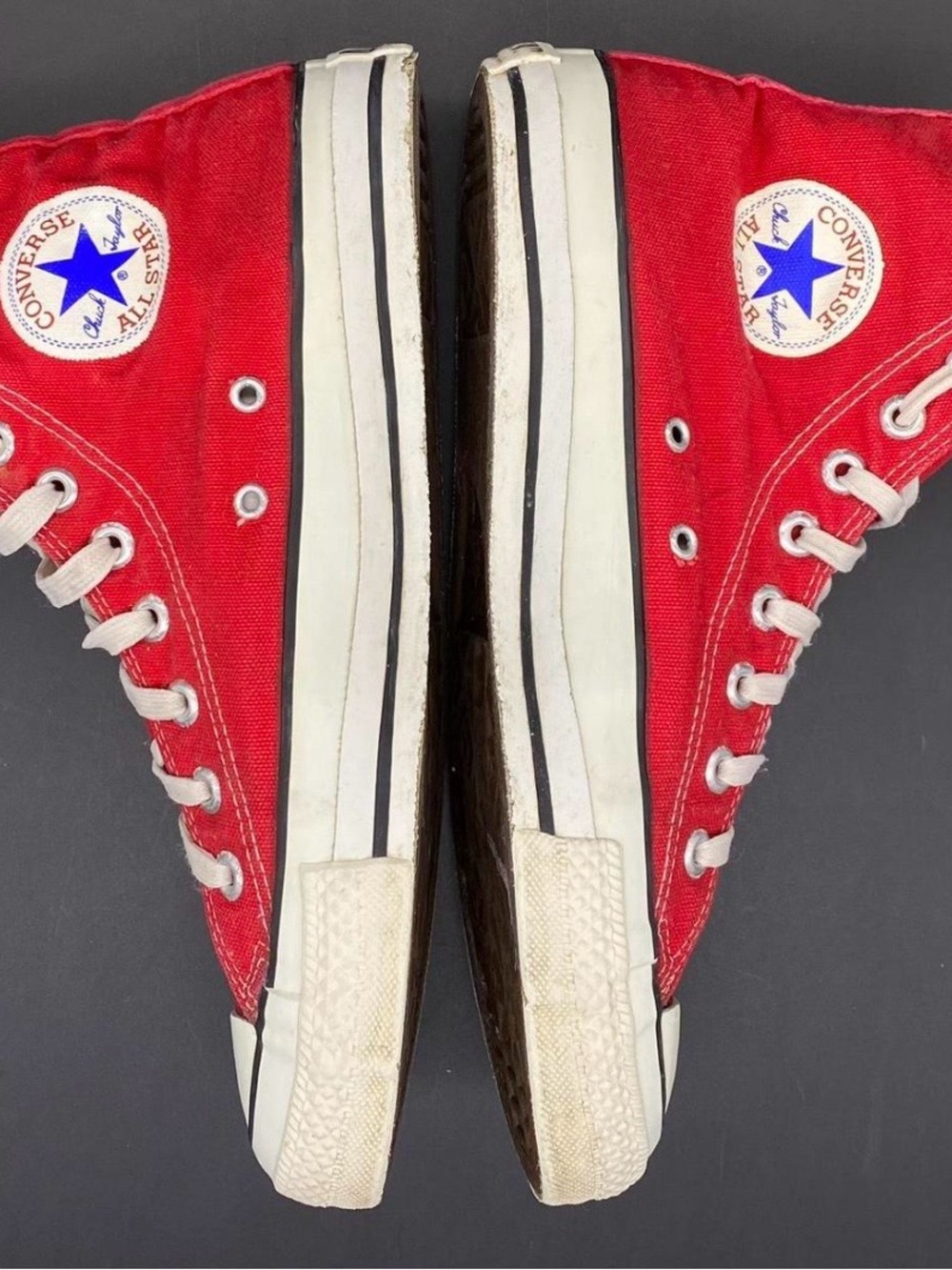 Converse Chuck Taylor Hi Red VTG 90s Made In USA Sneakers Shoes-Womens 10 Mens 8 - Picture 2 of 6